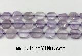 CNG8800 15.5 inches 16mm - 20mm faceted freeform amethyst beads