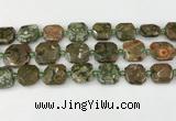 CNG8822 15.5 inches 16mm - 20mm faceted freeform rhyolite beads