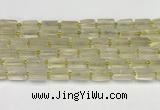 CNG8851 15.5 inches 8*12mm - 10*16mm nuggets matte lemon quartz beads