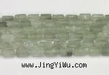 CNG8852 15.5 inches 8*12mm - 10*16mm nuggets matte green quartz beads
