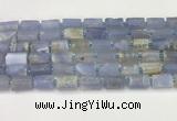 CNG8857 8*12mm - 10*16mm nuggets matte blue chalcedony beads