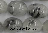 CNG887 15.5 inches 18*25mm nuggets black rutilated quartz beads