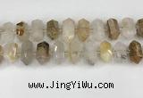 CNG8901 10*25mm - 14*30mm faceted nuggets scenic quartz beads