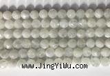 CNG9051 15.5 inches 8mm faceted nuggets white moonstone gemstone beads