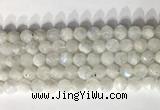 CNG9052 15.5 inches 10mm faceted nuggets white moonstone gemstone beads