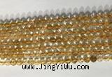 CNG9053 15.5 inches 6mm faceted nuggets citrine gemstone beads