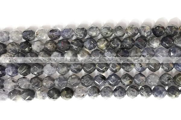 CNG9059 15.5 inches 8mm faceted nuggets iolite gemstone beads