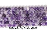 CNG9076 15.5 inches 8mm faceted nuggets dogtooth amethyst gemstone beads