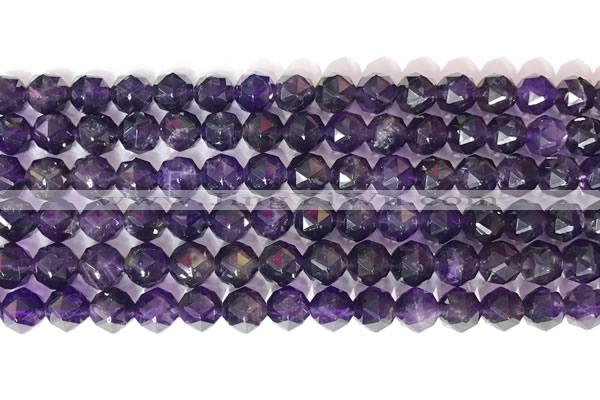 CNG9093 15.5 inches 8mm faceted nuggets amethyst gemstone beads