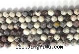 CNG9095 15.5 inches 8mm faceted nuggets purple striped jasper beads