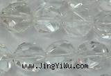 CNG914 15 inches 14mm faceted nuggets white crystal beads