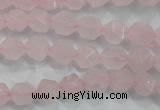 CNG919 15 inches 8mm faceted nuggets rose quartz beads