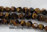 CNG935 15 inches 6mm faceted nuggets yellow tiger eye beads