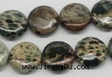 CNI09 16 inches 16mm flat round natural imperial jasper beads wholesale