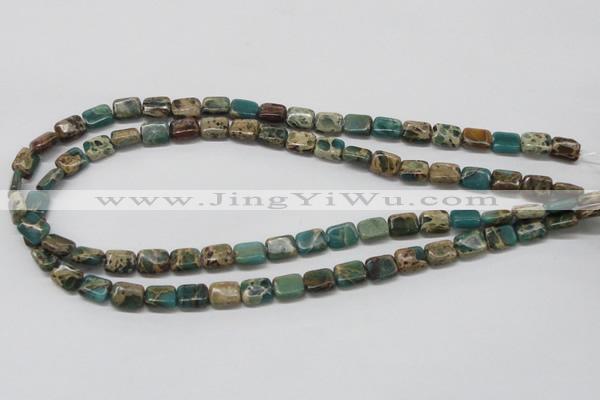 CNI14 16 inches 8*10mm rectangle natural imperial jasper beads wholesale