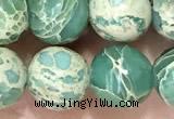 CNI368 15.5 inches 8mm round blue impression jasper beads