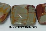 CNJ17 15.5 inches 30*30mm faceted square natural noreena jasper beads