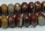 CNJ23 15.5 inches 8*14mm faceted rondelle natural noreena jasper beads