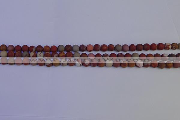 CNJ300 15.5 inches 4mm round matte noreena jasper beads wholesale