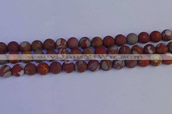 CNJ304 15.5 inches 12mm round matte noreena jasper beads wholesale