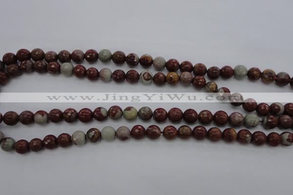 CNJ37 15.5 inches 8mm faceted round noreena jasper beads wholesale
