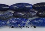 CNL1601 15.5 inches 12*30mm rice lapis lazuli gemstone beads