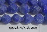 CNL1666 15.5 inches 8mm faceted nuggets matte lapis lazuli beads