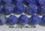 CNL1667 15.5 inches 10mm faceted nuggets matte lapis lazuli beads