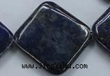 CNL693 15.5 inches 35*35mm diamond natural lapis lazuli beads
