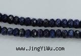 CNL871 15.5 inches 4*6mm faceted rondelle natural lapis lazuli beads