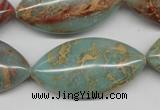 CNS100 15.5 inches 20*40mm marquise natural serpentine jasper beads