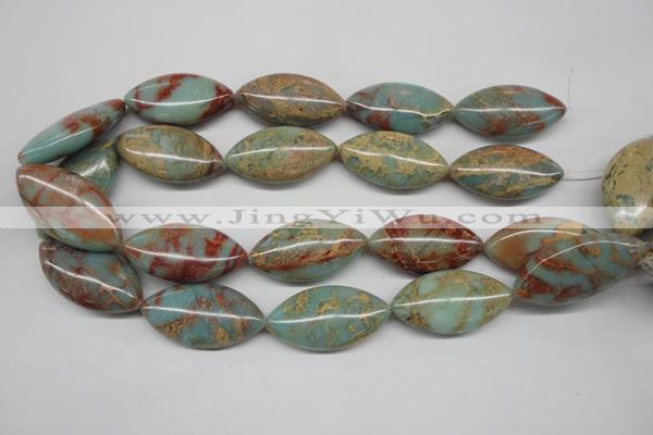 CNS100 15.5 inches 20*40mm marquise natural serpentine jasper beads