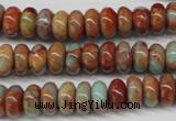 CNS130 15.5 inches 6*10mm rondelle natural serpentine jasper beads