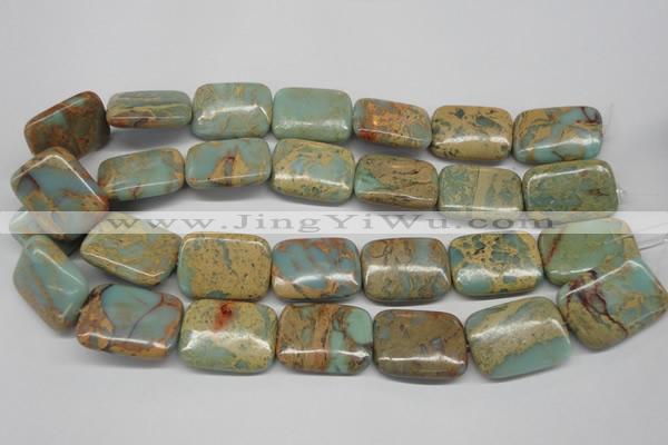 CNS151 15.5 inches 22*30mm rectangle natural serpentine jasper beads