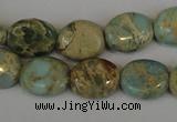 CNS188 15.5 inches 8*10mm oval natural serpentine jasper beads