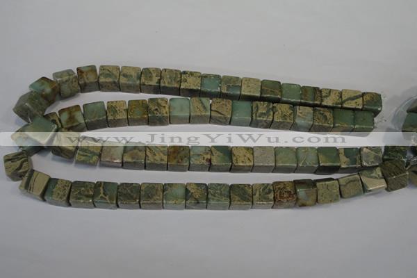 CNS210 15.5 inches 15*15mm cube natural serpentine jasper beads