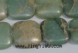CNS251 15.5 inches 20*20mm square natural serpentine jasper beads