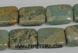 CNS256 15.5 inches 15*20mm rectangle natural serpentine jasper beads