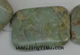 CNS258 15.5 inches 30*40mm rectangle natural serpentine jasper beads