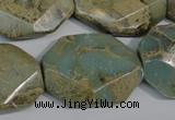 CNS263 15.5 inches 22*30mm octagonal natural serpentine jasper beads