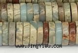 CNS320 15.5 inches 3*8mm heishi serpentine jasper beads