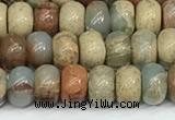 CNS324 15.5 inches 4*6mm rondelle serpentine jasper beads