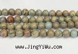 CNS335 15.5 inches 14mm round serpentine jasper beads wholesale