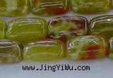 CNS670 15.5 inches 10*14mm rectangle green dragon serpentine jasper beads