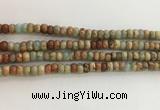 CNS713 15.5 inches 4*6mm rondelle serpentine jasper beads wholesale