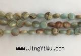 CNS720 15.5 inches 10mm flat round serpentine jasper beads wholesale