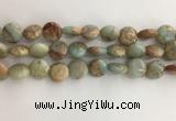 CNS721 15.5 inches 12mm flat round serpentine jasper beads wholesale