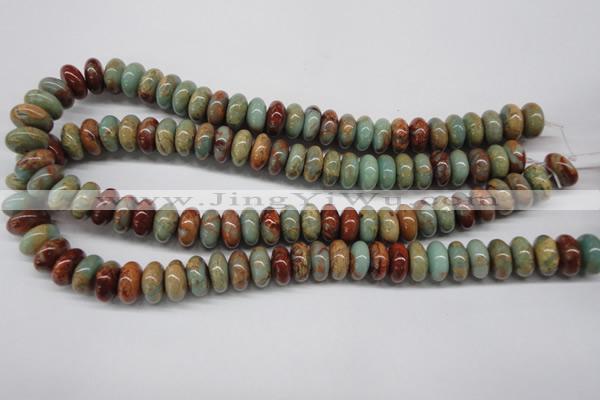 CNS75 15.5 inches 7*14mm rondelle natural serpentine jasper beads
