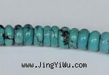 CNT10 16 inches 4*10mm rondelle natural turquoise beads wholesale