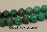 CNT131 15.5 inches 8mm faceted round natural turquoise beads